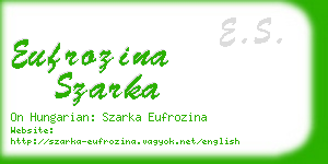 eufrozina szarka business card
